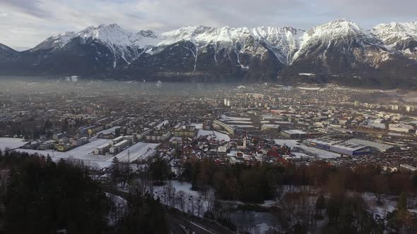 Aerial view of Innsbruck alt