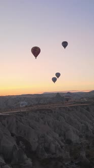 Cappadocia Turkey  Vertical Video of Balloon Launch alt