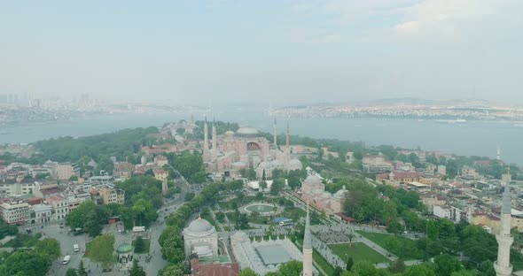 Istanbul Historical Peninsula And Hagia Sophia Aerial View alt