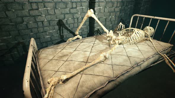 Skeleton On The Bed