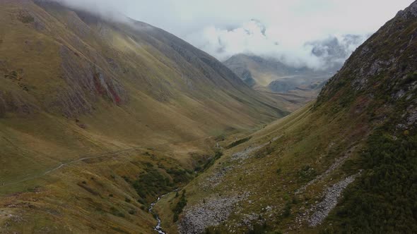 Misty Mountain aerial view alt