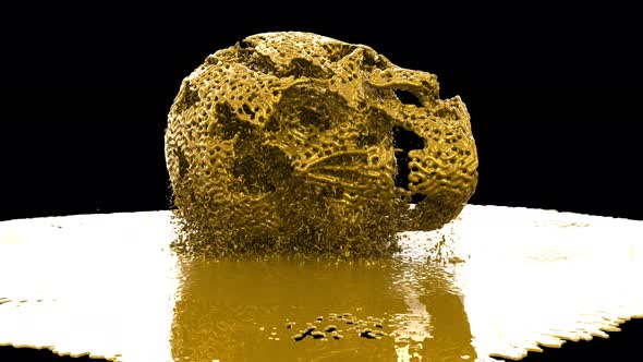 Melting Golden Skull