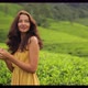 Traveler Woman With Smartphone During Her Travel on Famous Nature Landmark Tea Plantations in Sri - VideoHive Item for Sale