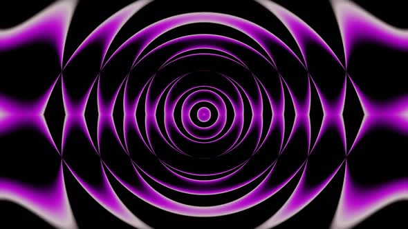 Circle pulsating neon color loop pattern.