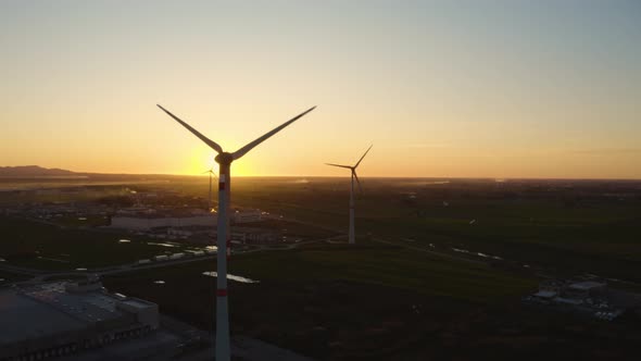 Wind Farm Silhouette alt