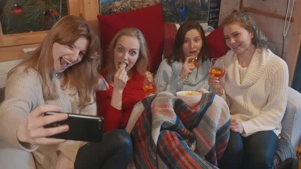 Female Friends Spending Winter Holidays Together alt