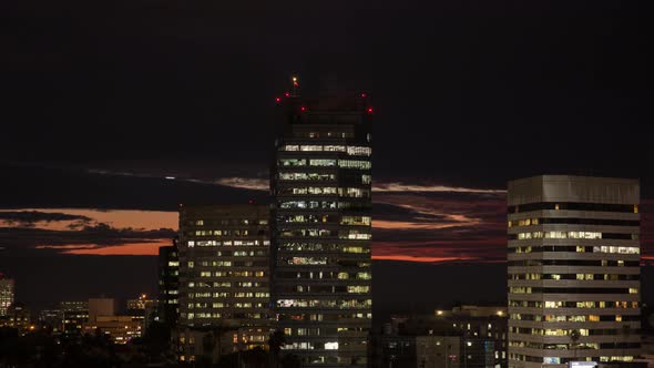 Dramatic Night Clouds Over Los Angeles alt