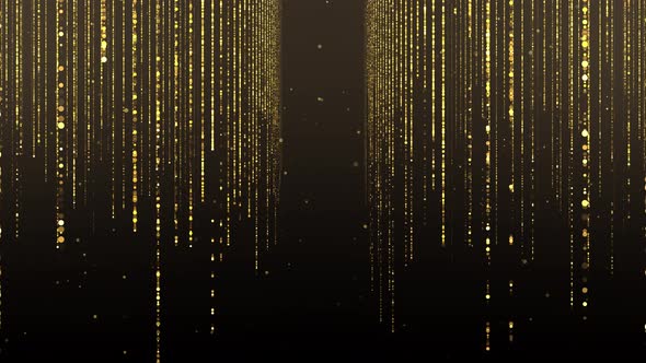 Golden Particle Curtain