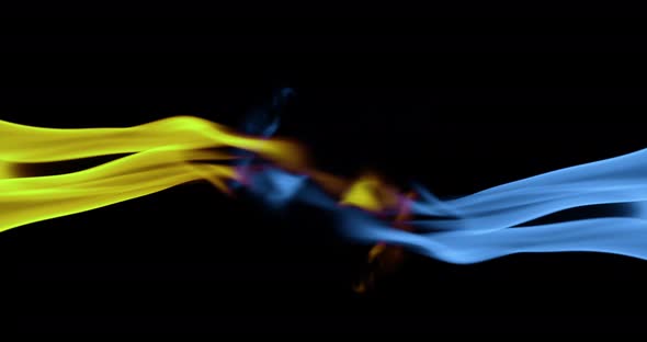 Yellow Blue Flame