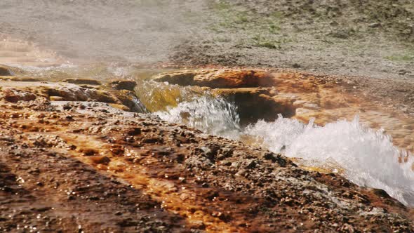 Hot Springs in World Famous Yellowstone National Park  USA Wilderness Nature alt