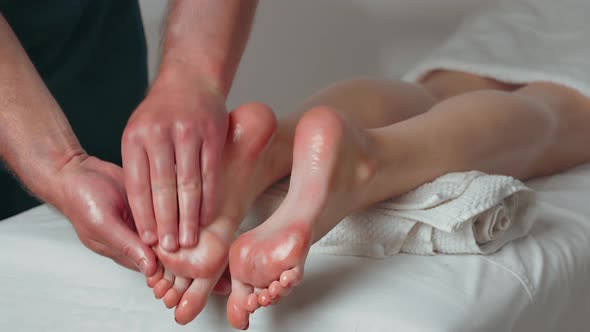 Foot Massage in Spa Salon