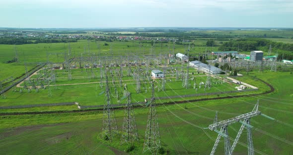 Electrical Substation From a Height