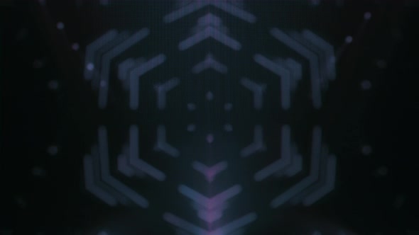 Dark Grey Abstract Hexagon Dotted UI Technology HUD Screen Loop Background
