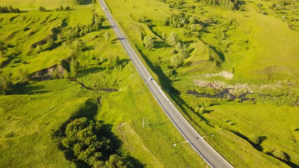 Country Road From Above