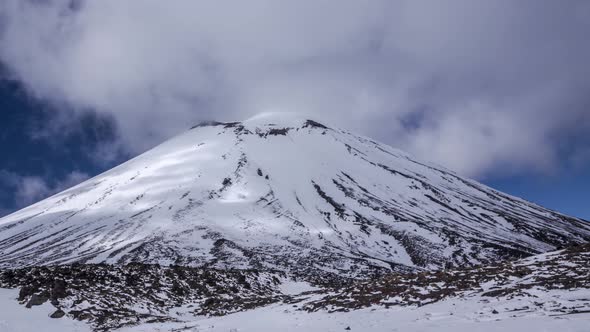 Mt Doom under snow timelapse alt