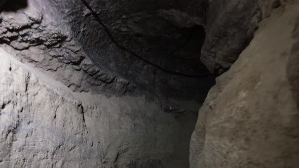 Cave, dungeon. Speleology, cave, dungeon, dark tunnel, underground excavations alt