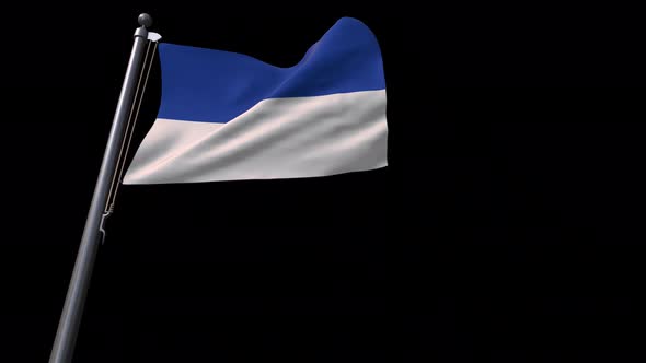 Bochum City  Flag (Germany) With Alpha Channel 4K alt