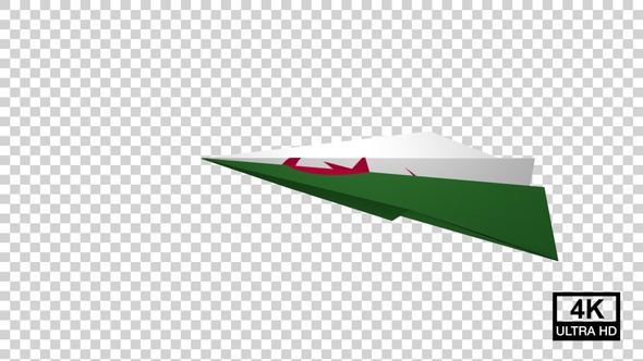 Paper Airplane Of Algeria Flag alt
