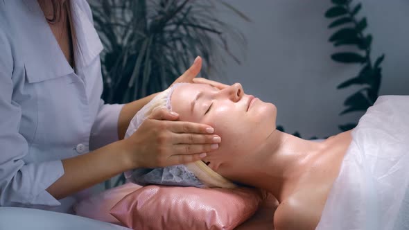Facial Procedure At Beauty Treatment Salon