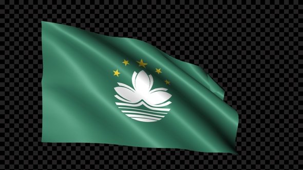 Macau Flag Blowing In The Wind alt