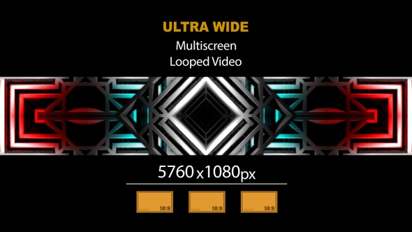 UltraWide HD Interlace Geometric Tunnel 04