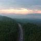 Aerial view The Road At Dawn In The Mountains - VideoHive Item for Sale