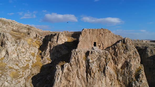 Cave entrance in the castle. alt