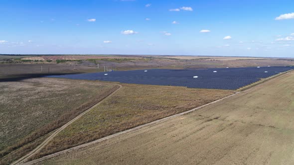 Solar Power Panel Clean Energy Aerial View alt