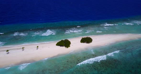 Luxury drone island view of a summer white paradise sand beach and aqua turquoise water background i alt