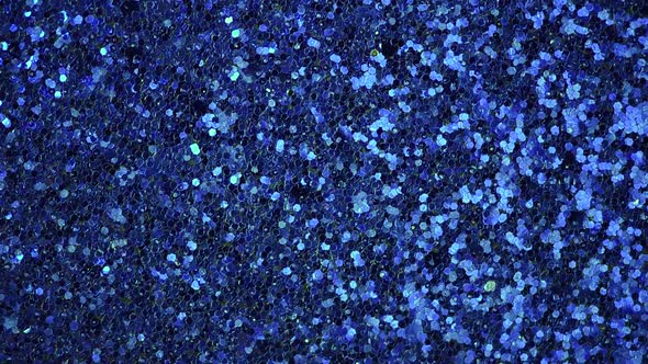 Blue and Silver Abstract Bokeh Lights, Shiny Glitter Background, New Year and Christmas Concept