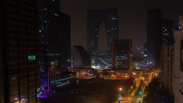Night Soochow in Jiangsu Province of East China Timelapse alt