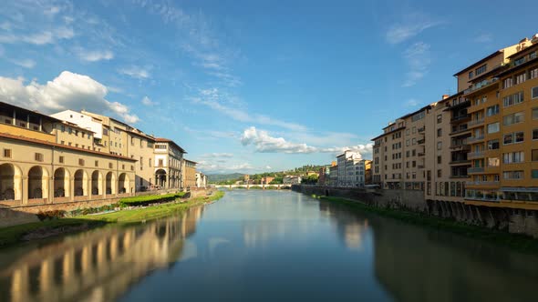 Time Lapse of the the Arno River in Florence Italy alt