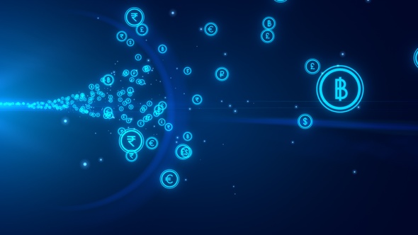 Digital Global Currency Icons Flying V6 alt