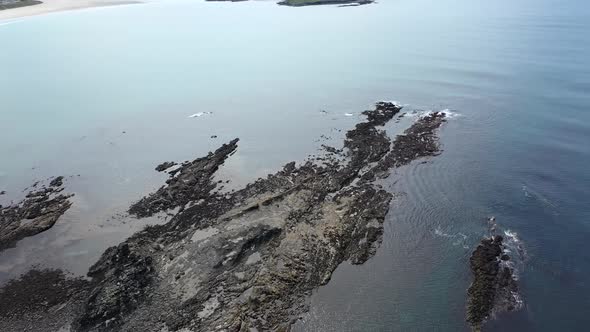 Aerial View of the Reef By Carrickfad at Narin Beach By Portnoo County Donegal, Ireland alt