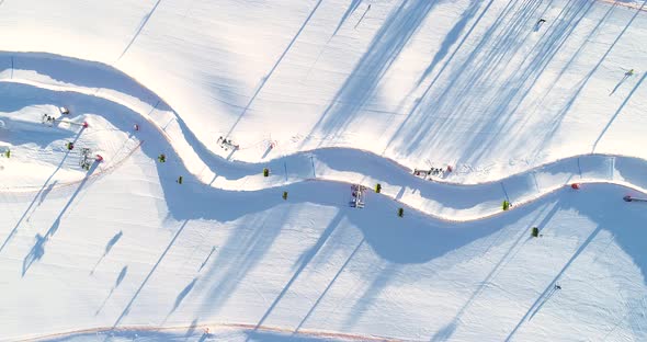Ski Area With Working Chairlifters alt