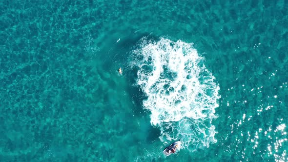 Fly Boarding and Sea Riding in a Sunny Summer Day, Zakynthos, Greece