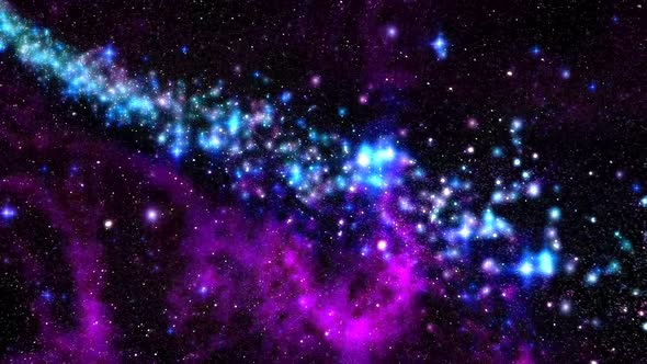 Purple Nebula Deep Space Moving Loop Background