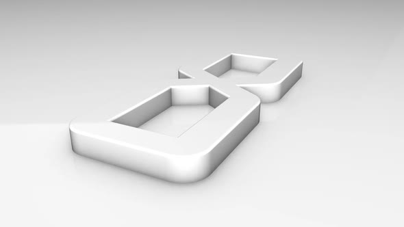 clean countdown from ten seconds to zero. white digits and white background. Simple 3D animation