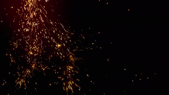 fire sparks dust particles overlay background