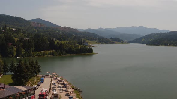 Aerial view of Colibita Lake alt