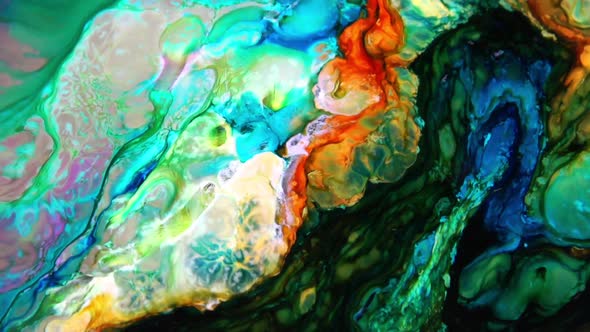 Liquid Colorful Paint Pattens Mix In Slow Motion 8 alt