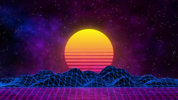 80s Retrowave Background
