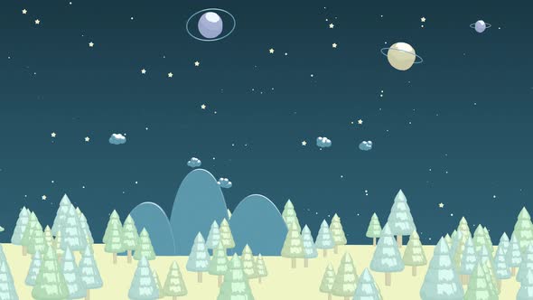 Cartoon trees, cartoon style forest, cartoon style.