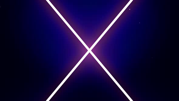 Neon alphabet X letters in motion on dark blue background alt