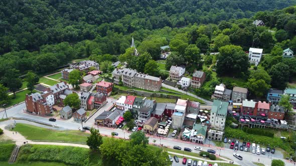 Harper's Ferry, West Virginia, site of John Brown's raid to incite a massive slave rebellion in the alt