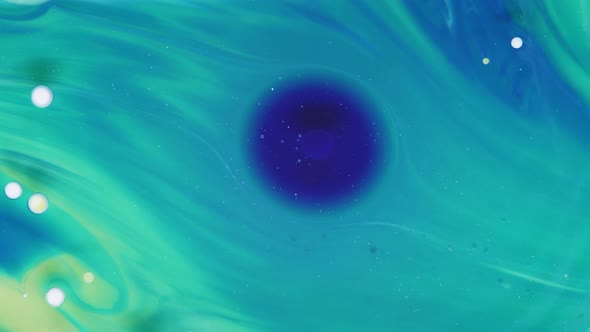 Blue White Turquoise Bubbles on a Blue Background alt