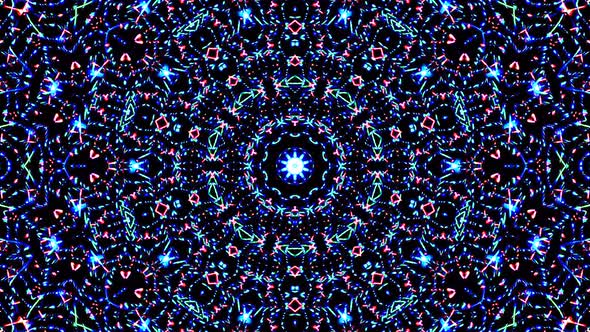 Beautiful abstract kaleidoscope that shines, a radiant light that regulates the subtle movements alt