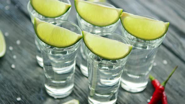 Tequila Shots Served on Table  alt