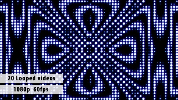 Blue Twinkling Lights Vj Background 2