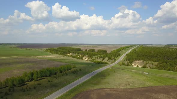 Country Road From Above